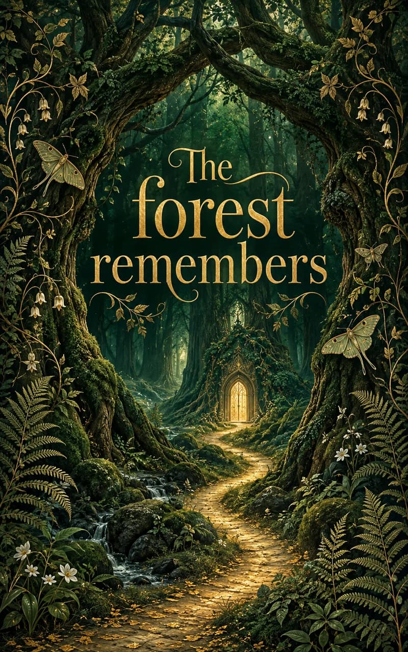 The forest remembers — fantasy cover